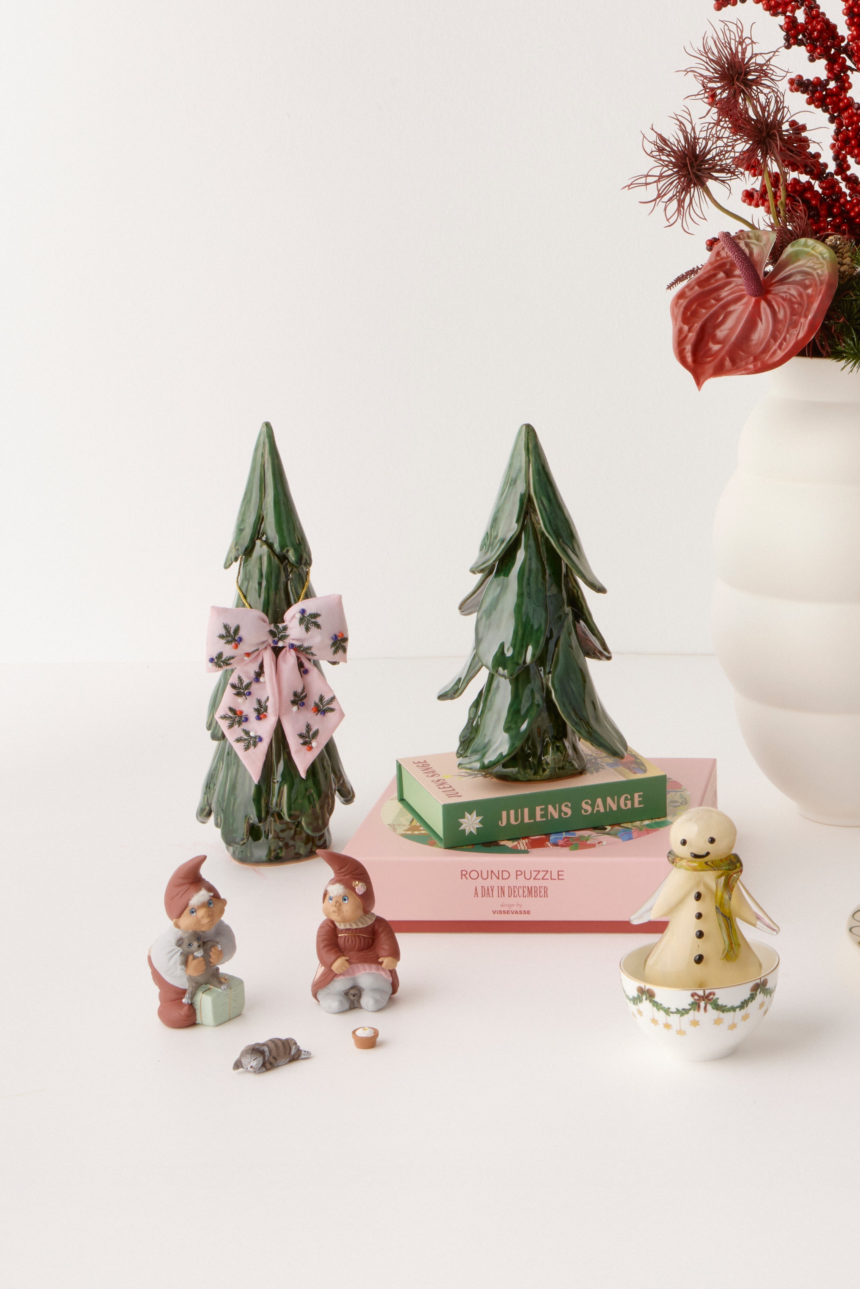Juletræ, grøn - H28 cm
